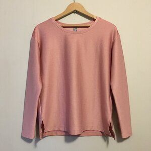 NWT Joe Fresh Active Pink Ribbed Long Sleeve Sporty Shirt - Athleisure Top